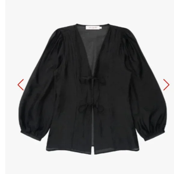 Meera Blouse Lisa Says Gah - Black Organza - XL only - Picture 3 of 4